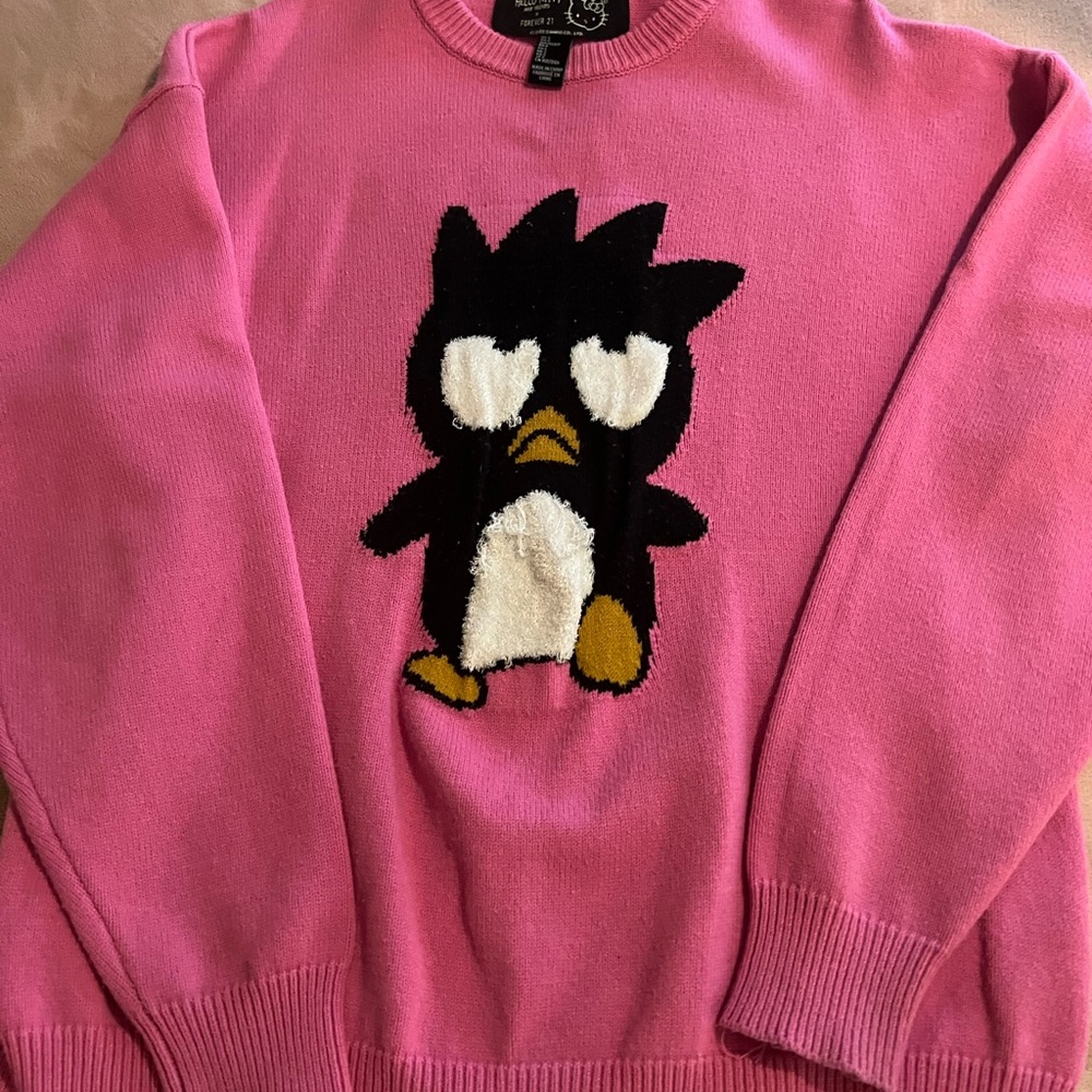 Hello Kitty for Forever 21 pink pullover sweater in juniors size SMALL